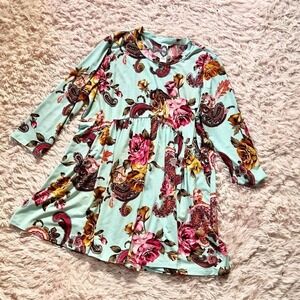 Cottage Core Floral Bright Babydoll Mini Dress Womens S Fairy Core Coquette Soft